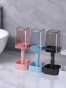 Multifunctional Bathroom Storage Rack With Drainage System Adjustable Compartments For Electric Toothbrushes And Hygiene Products