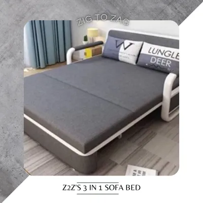 Z2Zs 3 in 1 Modern Sofa Bed with Storage Function High Quality Multifunctional Folding Sofa Bed with Drawer and Metal Frame