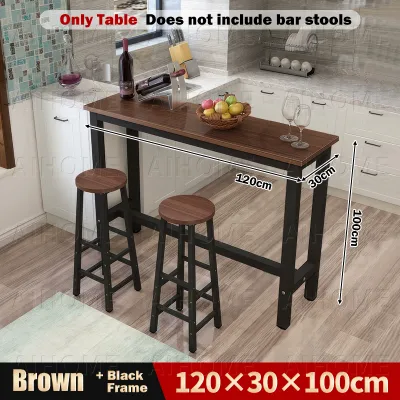 Meja Bar table Set makan Stool High chair Kerusi tinggi Modern stylish design Strong steel frame Solid wood Pub