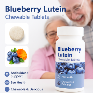 Blueberry Lutein Chewable Tablets for Eye Protection Vision Support  Lutein Esters + Antioxidants Eye Health Supplement for Adults Kids