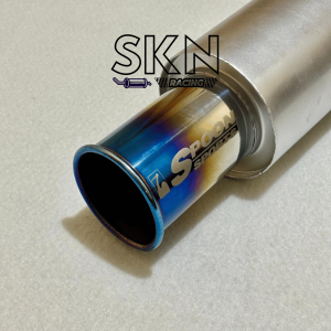 Knalpot racing mobil bass empuk kering spoon biru semi stainless