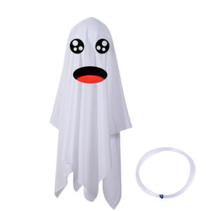 Halloween decoration ghost hanging ornament white cloth ghost pendant outdoor party decoration front porch and yard prop arrangement