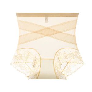 YOCKY Eo cao Quần lót ren mỏng Đồ mặc định hình Co bụng Định hình cơ thể sau sinh Quần lót hoa Đồ lót kiểm soát bụng Định hình thon gọn Mùa xuân mùa hè