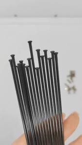 2026 10pcs 14G/14K Black Straight Pull Bicycle Spokes Black Steel Spokes Round Body 2MM Spokes With 258-305mm Customize Size