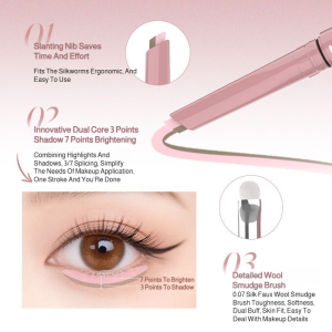 Eyeliner Enlarge Your Eyes Perspiration Resistance Highlighting Shadow Eye Makeup Tools Two-in-one