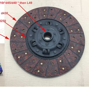 Lá côn Valeo - Đường kính ngoài 430mm trong 250mm 16 rơ nia óc:45 mm 6 lò xo kép kín