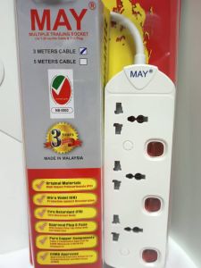 MAY (SELAMAT) 3 / 4 Gang Universal Extension Trailing Socket Outlets