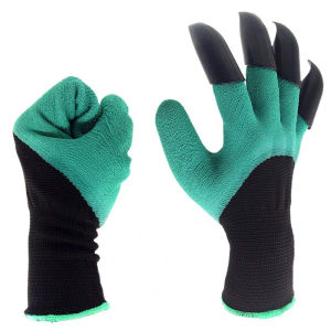 1 Pair Gardening Gloves with Claws Waterproof for Digging Planting Hand Washable Outdoor Protection Quick Excavation Plant Outdoor Flowers Vegetables