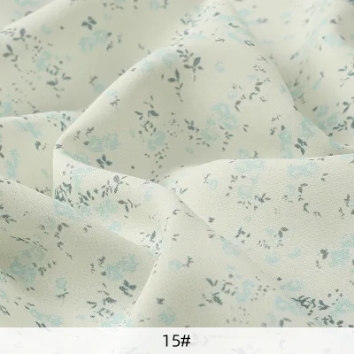 Soft Floral Printed Chiffon Fabric For Summer Womens Dresses Childrens Clothing Handmade DIY Fabric TJ7500