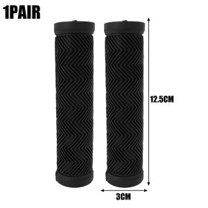 2ชิ้นมือจับจักรยานเสือภูเขายางแฮนด์กันลื่นดูดซับแรงกระแทกสวมใส่ได้แบบสากลสบายมือสำหรับจักรยานขี่จักรยาน