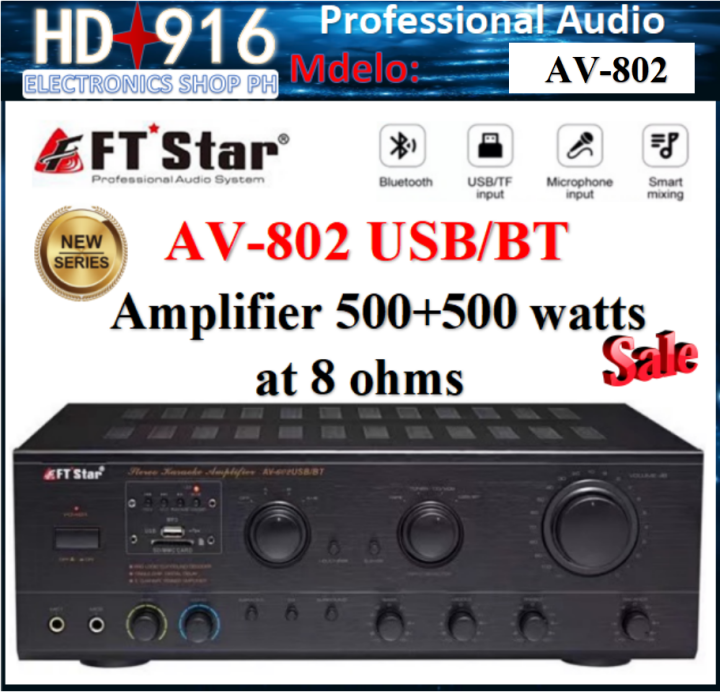 The FTstar AV-802 USB/BT Stereo Karaoke Amplifier with FM/USB