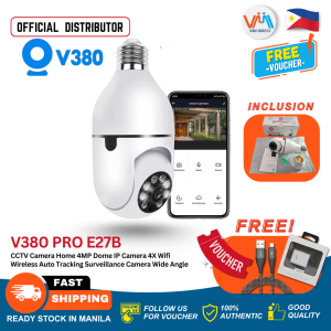 V380 PRO E27B CCTV Camera Home Security Camcorders 4MP Dome IP Camera 4X Wifi Auto Tracking Surveillance Camera IP Cam