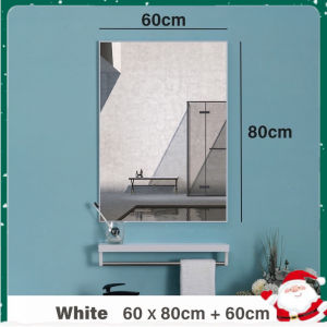 【COD】Rectangle Bathroom Mirror With Rack Toilet Mirror Wall Mirror Makeup Vanity Mirror/Hanging