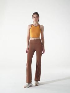 Shipped from China [BIN]2025 Autumn Breathable Yoga Flared Pants Lycra Cargo Pocket Yoga Pants Womens High Waist Hip Lift Sports Long Pants