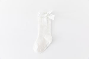 DRKS13 Kaos Kaki Pita Panjang Bayi Perempuan Baby Ribbon Socks Nyaman