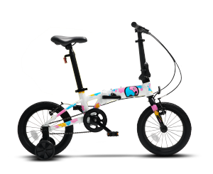 Sooibe 003/007 14"/16" Children Kids Foldable Bike with Training Wheels Folding Bicycle Foldie Bifold 14inch 16inch