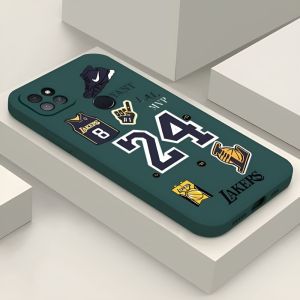 DEAMOR Case Oppo A1K A3S A5 A5S A5 2020 A7 A9 2020 A11K A12 A15 A15S A16 A16S A17 A54 F9 Casing Fashion NBA Bryant Lakers Silicon Premium