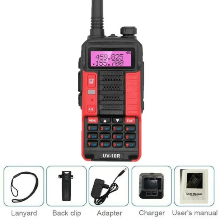 【Ember Shop】 -10r Portable V2 10w High Power 10r Vhf Uhf Dual Band Two Way Cb Ham Transceiver -Talkie