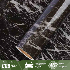 DNV - Wallpaper Stiker Dinding 60/61cm x 1m Marmer Premium Glossy Anti Air Minyak dan Panas Premium