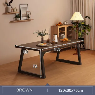 Heavy Duty Wood Dining Table 100/120/140cm Minimalist Modern Office Table Home Restaurant Furniture