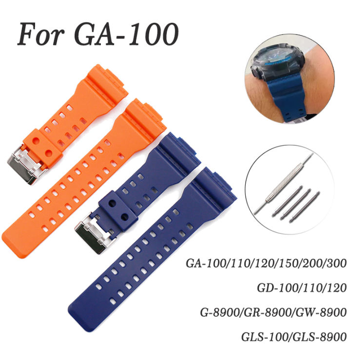 Bracelet De Montre Casio G-Shock GA-120-1A Bleu En Silicone - Neuf Avec étiquettes, 16 Mm