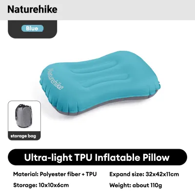Naturehike Inflatable TPU Pillow Neck Air Pillow Sleeping Bag Travel Camping Gear Portable Pillow