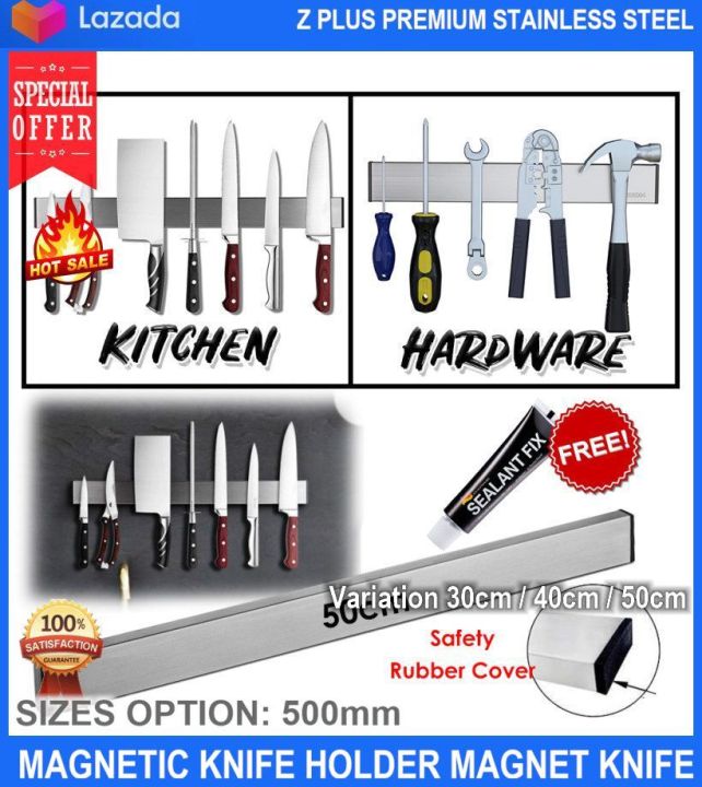 Premium Stainless Steel Knife Holder Knife Rack No Wall