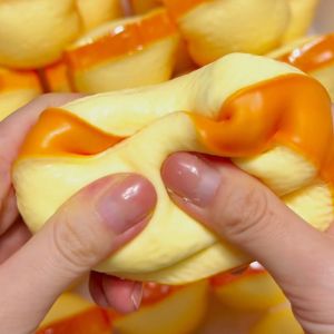 NJJU Building Blocks Squishy Toast Shapeable Finger Relax Crispy Squishy Creative Handmade Blocks Filled Squishy Adult Kids