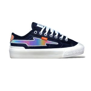 Sepatu XternalStepSure - Sepatu Sneakers Mitterns Storm Low Black White Reflective Pelangi