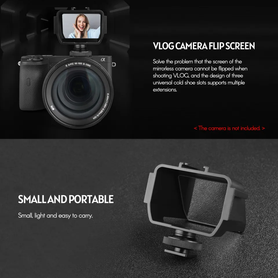 Andoer Universal Camera Selfie Vlog Flip Up Mirror Screen with