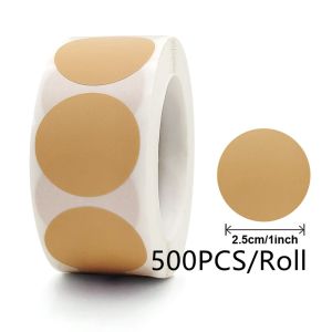 1Inch 500Pcs/Roll Round Chroma Label Color Code Dot Labels Stickers 1 Inch Red Green WhiteYellowBluePinkBlackStationery Stickers
