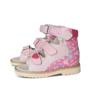 Ortoluckland Toddler Girls Summer Sandals Baby Orthopedic Shoes For Children Kids Korean Style Dance Pink Open Toe Footwear