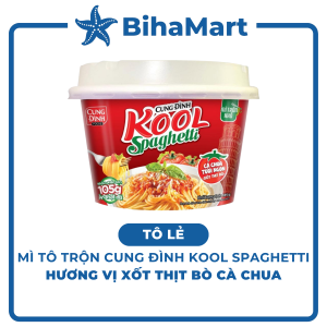 [TÔ LẺ] - AFOTECH - Mì TÔ trộn Cung Đình Kool Spaghetti hương vị xốt cà chua bò bằm (105g/tô) - Tô Cung Đình Kool spaghetti xốt bò bằm - Cung Đình Kool Tô Mì ăn liền Micoem