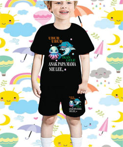 SETELAN BAJU ANAK ANAK/BAJU SETELAN BAJU ViRAL ubur bur ikan lele anak papa mama le