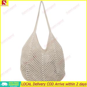【Big Sale】Women Knitting Shoulder Bag Hollow Out Hollow Summer Bag Large Capacity Aesthetic Hobo Bag Ladies Daily Handbag【SuperLegend】