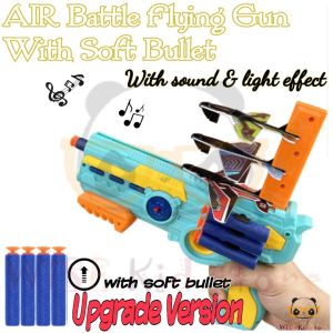 Mainan Budak 3in1 Air Battle Flying Gun with Soft Bullet Toy Gun Airplane Children Outdoor /Aircraft Battle Gun