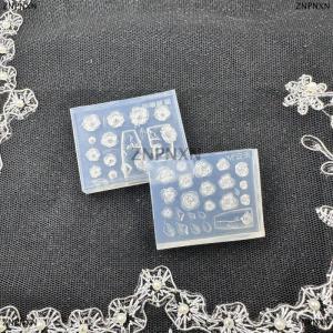 [COD] ZNPNXN Creative Fun Bowknot Flower Nail Art Silicone Mould Handmade Nail Art Mold Decoration Cartoon Art Mold DIY Accessories Tool