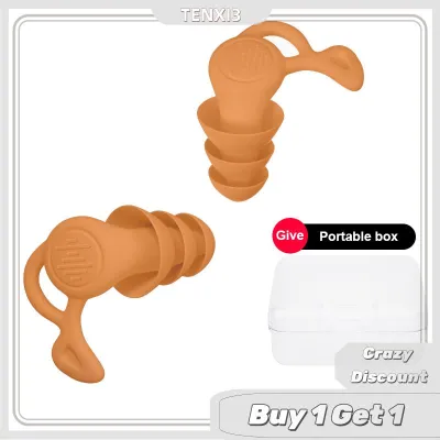 TENXI3 1pair Anti Noise Silicone Earplugs Swimming Ear Plugs Isolation Interference For Work Sleeping Surf Soft Comfort Ear Protector