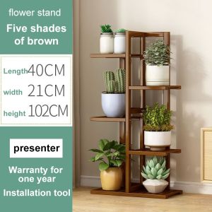 Bamboo Plant Rack Stand Balcony Flower Rack multi-layered flower rack solid wood storage rack pot rack storage rack