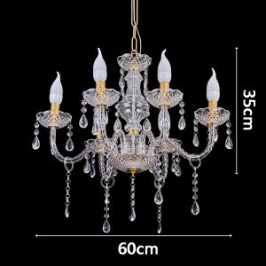 Lampu Lilin Chandelier Gantung Cabang 6 Dan 12 LAMPU LILIN  Lampu Chandelier Gantung Lilin Cabang / Lampu gantung Cabang 6 Akrilik（TERMASUK BOHLAM）