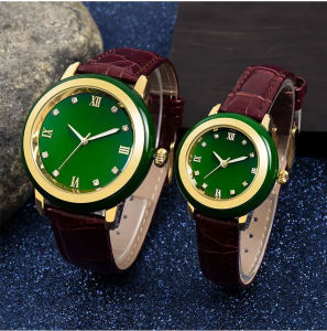 Authentic Hetian Jade Watch Natural Jadeite Quartz Watch Men Women Timeless Opulence