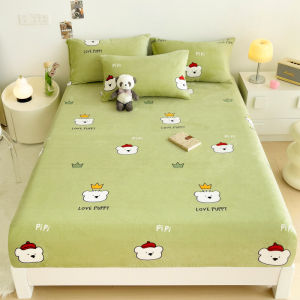 SUNLIGHT HOME Ga giường bằng nhung thoáng khí ga trải giường nhiều hoa văn chống tĩnh điện Ga Trải nệm mềm