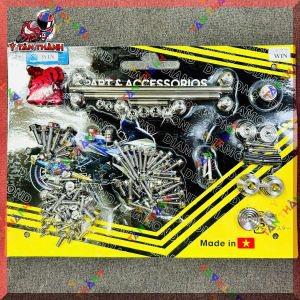 Bộ ốc inox sọc thái full xe cho Winner V1 MS14