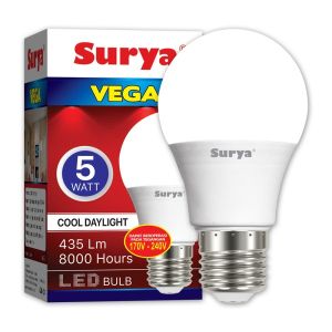Surya Lampu Bohlam Led Vega Hemat Energi 5w 7w 9w 12w 15w 18watt tahan (6000 jam) cahaya putih
