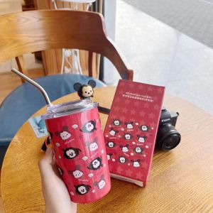 Cốc giữ nhiệt ly giữ nhiệt Gấu Dâu Lotso 450ml Tặng Ống hútTúi Trong Suốt chất liệu inox cao cấp giữ nhiệt từ 8-12 giờ