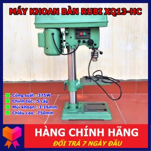 Máy khoan bàn RUBI XQ13-HC - Công suất 375W - Đầu kẹp 16mm - Cao 75cm - Bảo hành 12 tháng