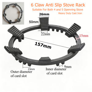in stock-local sale1.3kg Kitchen Windproof Iron Gas Stove Gas Gather Fire Ring 4/5 Opening Energy Saving Pot Holder