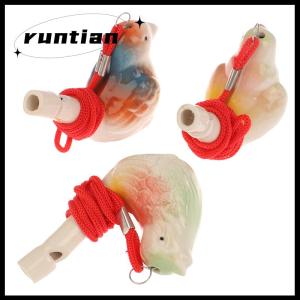 runtian 1 cái còi chim nước vẽ màu ngẫu nhiên còi chim nước nước gốm còi nhạc cụ dễ thương đội thể thao ngoài trời
