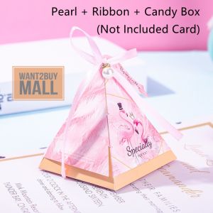 UMI Pearl Wedding Party Birthday Goodies Gift Doorgift Candy Candies Triangle Pyramid Box Ribbon Kotak Gula-Gula Kahwin