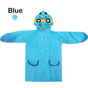 Raincoat for Kids Waterproof Cartoon Animal Style Rain Wear 2-8 Years PVC Thick Children Poncho for Primary School
